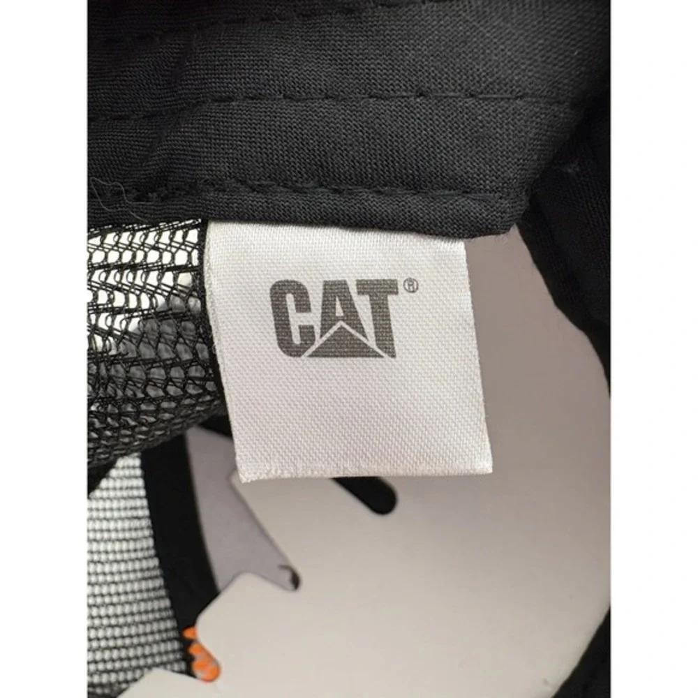 CAT Caterpillar Realtree Hardwoods Camo Trucker Hat Mesh Back Orange 4448801 NWT